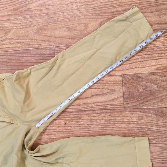 Pilcro and the Letterpress Stet yellow straight leg cropped stretch chino 30* - Picture 4 of 6